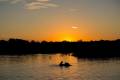 St Lucia sunset with hippos